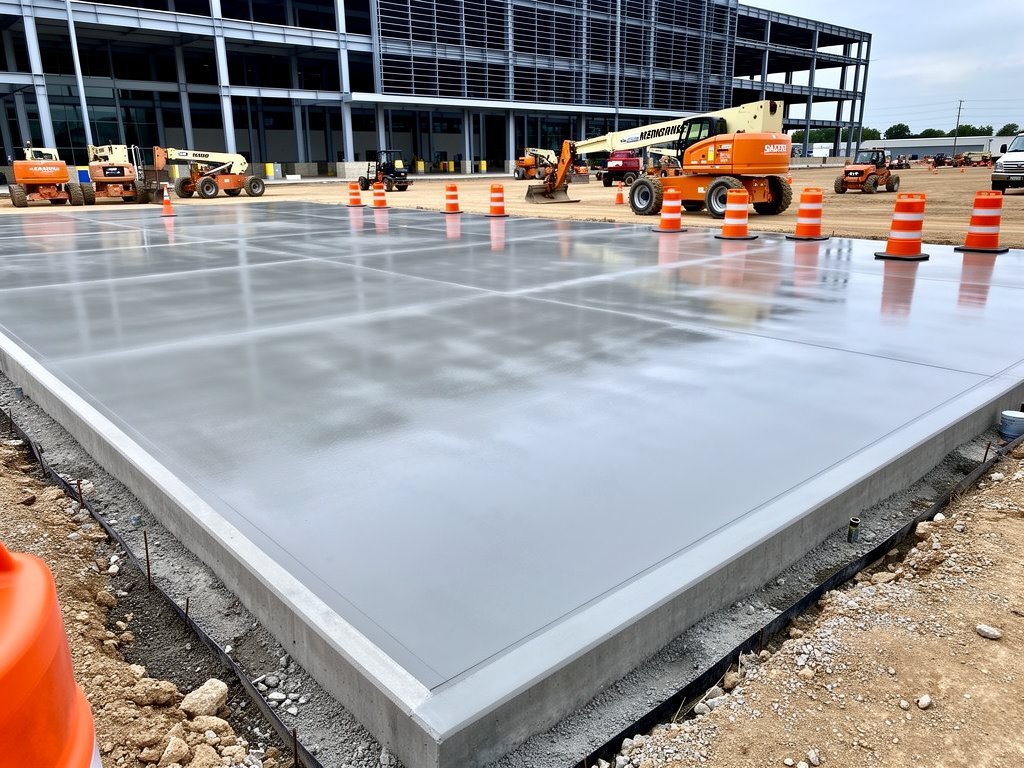 Commercial concrete parking lot in Cypress TX