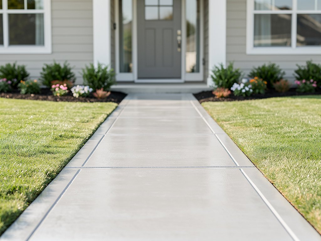 Concrete walkway installation in Cypress TX